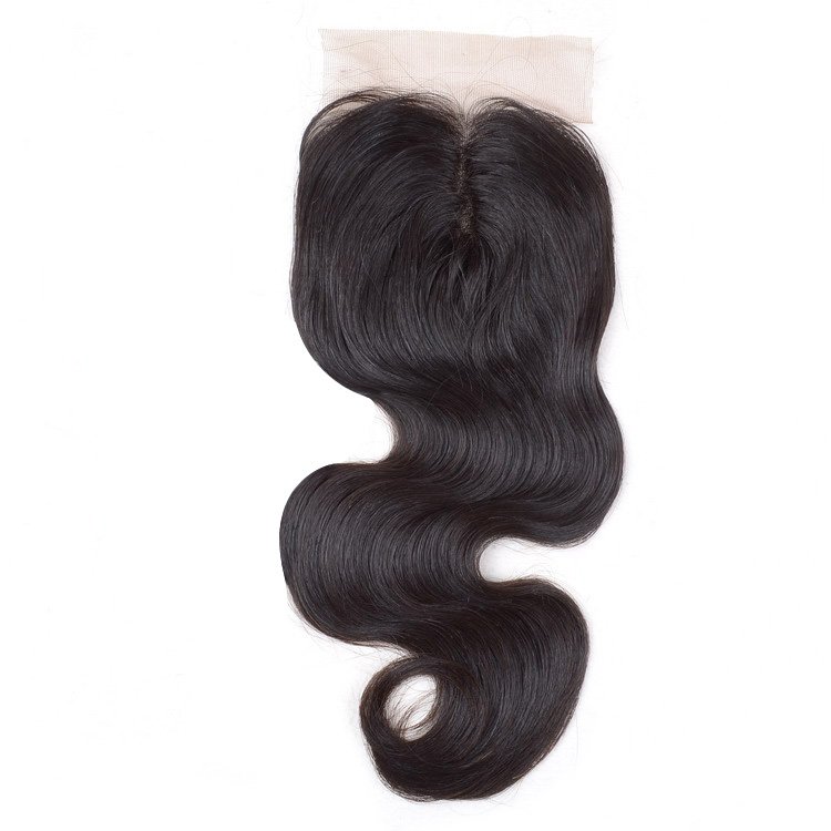 5A 100% Virgin Human Body Wave Lace closure hair Bleached Knots Size 3. ...